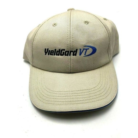 YieldGard VT Farm Hat Cap Strapback Khaki Blue Agriculture Rootworm Technology - Picture 1 of 4